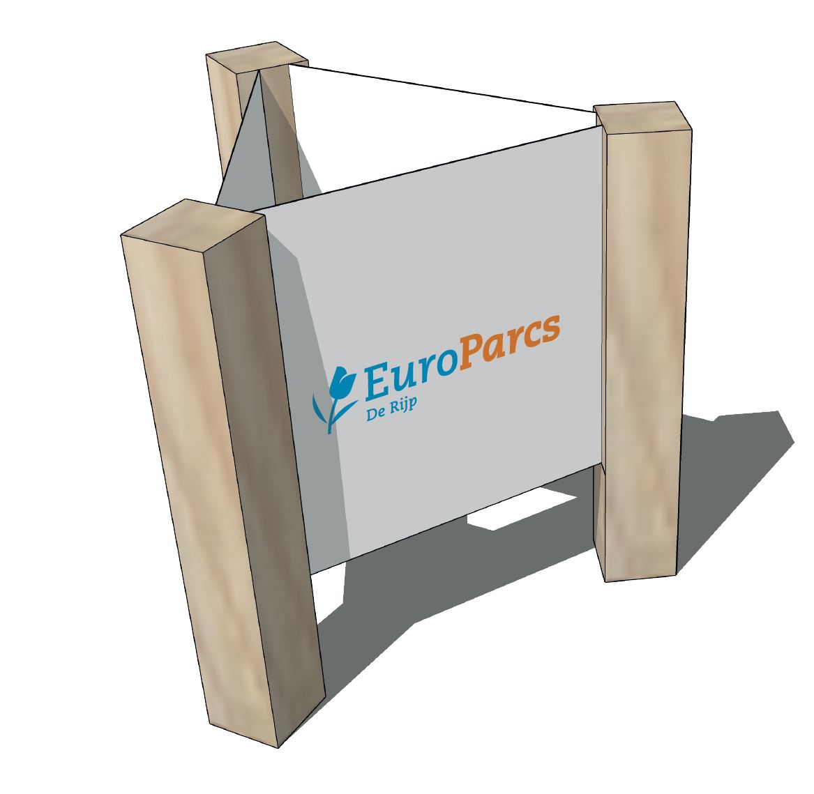 Houten driehoekborden