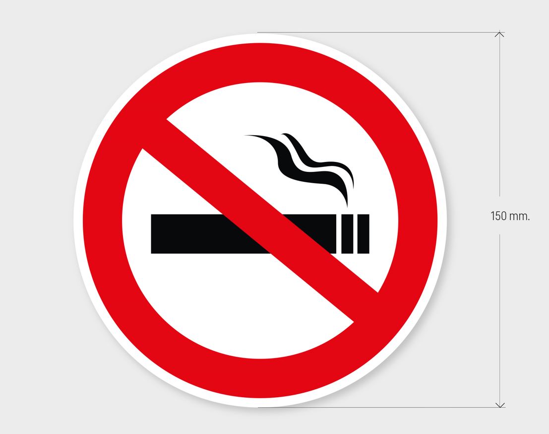 Sticker verboden te roken (250st)