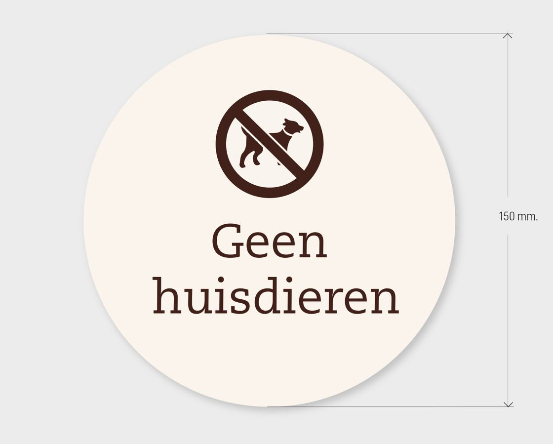Sticker geen huisdieren (250st)