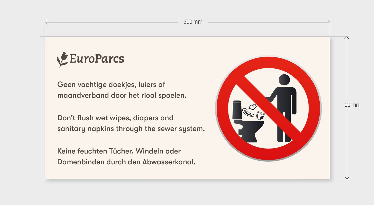 Sticker vochtige doekjes toilet (10st)