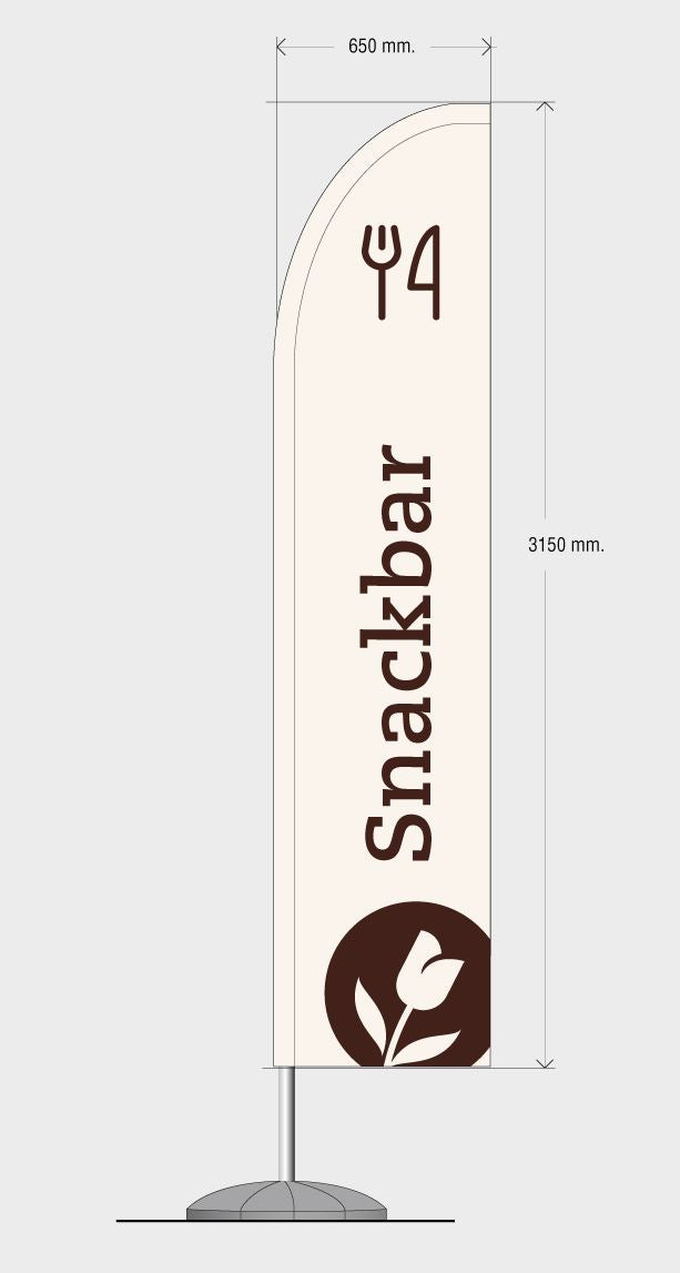 Beachflag set grondboor + rotator