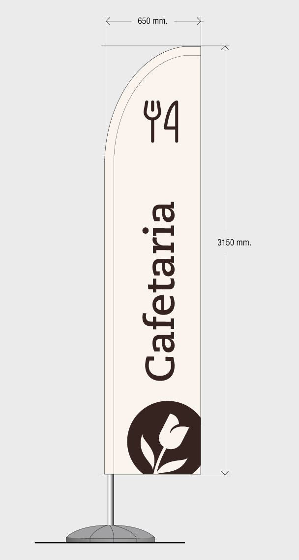 Beachflag set grondboor + rotator