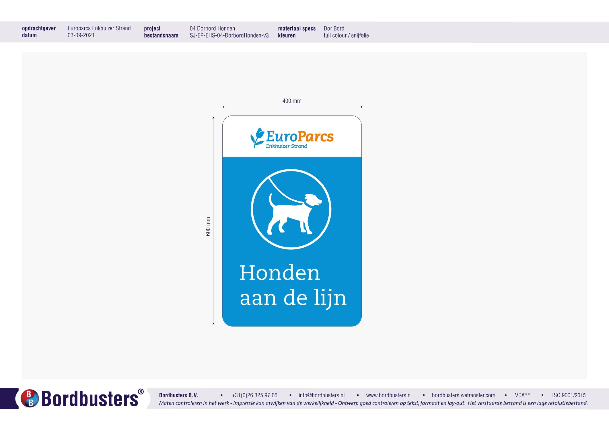 DOR bord faciliteiten